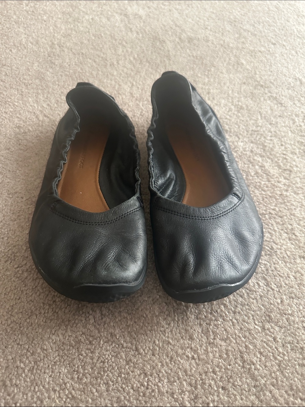 Vivobarefoot Leather Black Ballet Flats